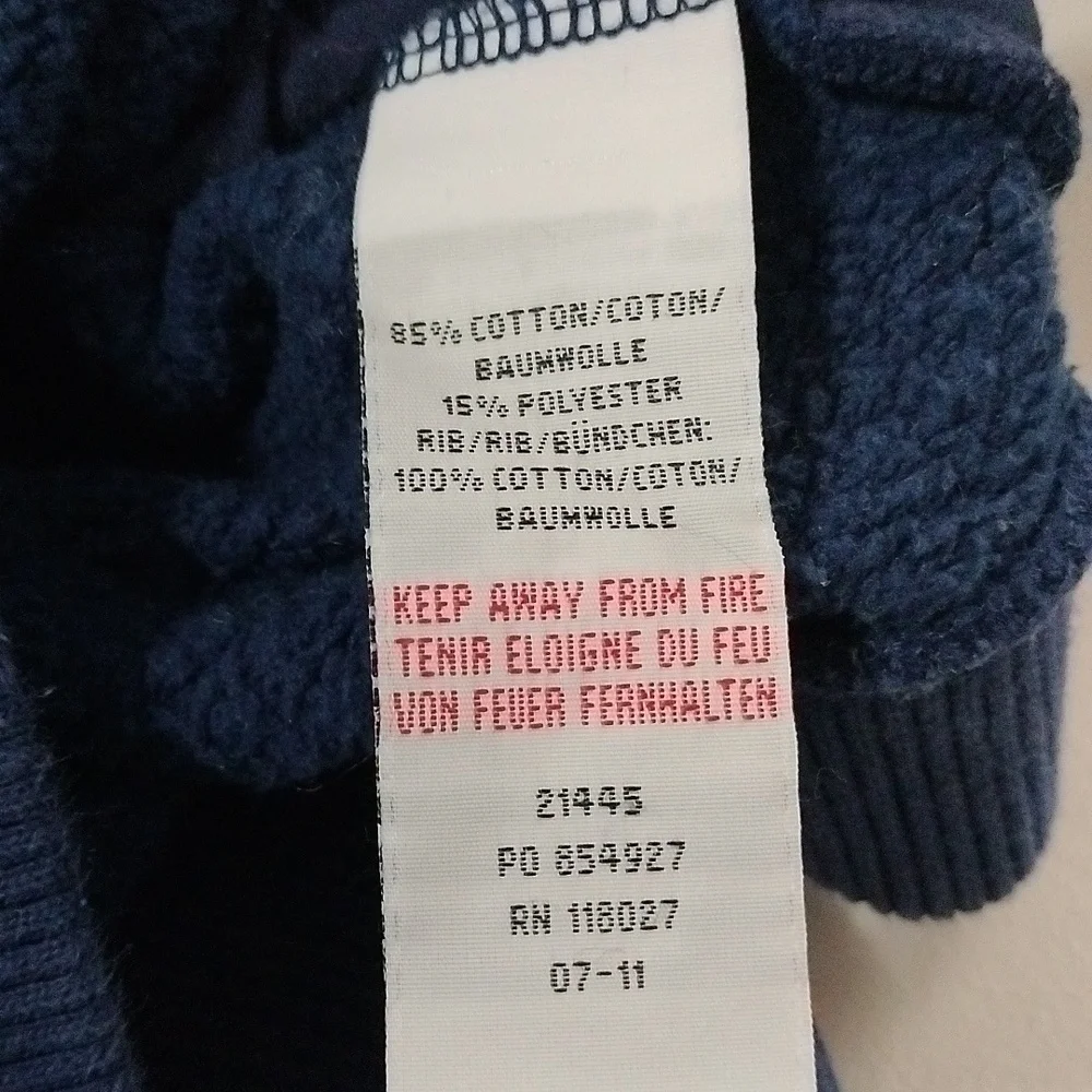 Old Navy SolidCore Kids Blue Sweatshirt with Striped Accents